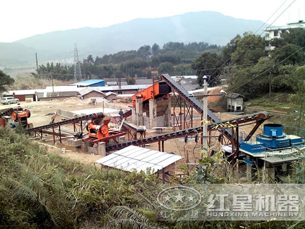 河卵石制砂機(jī)生產(chǎn)線(xiàn)實(shí)拍
